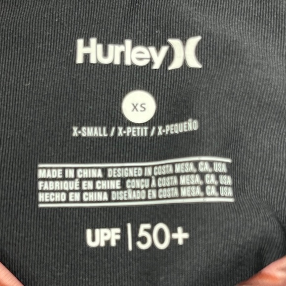 Hurley Women’s Black with Pink & Brown Frond Sleeves Size XS - Picture 5 of 5